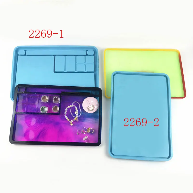 2269-1 + 2269-2, большой размер, коробка для макияжа, форма для женщин, художественная силиконовая форма для поделок из смолы
