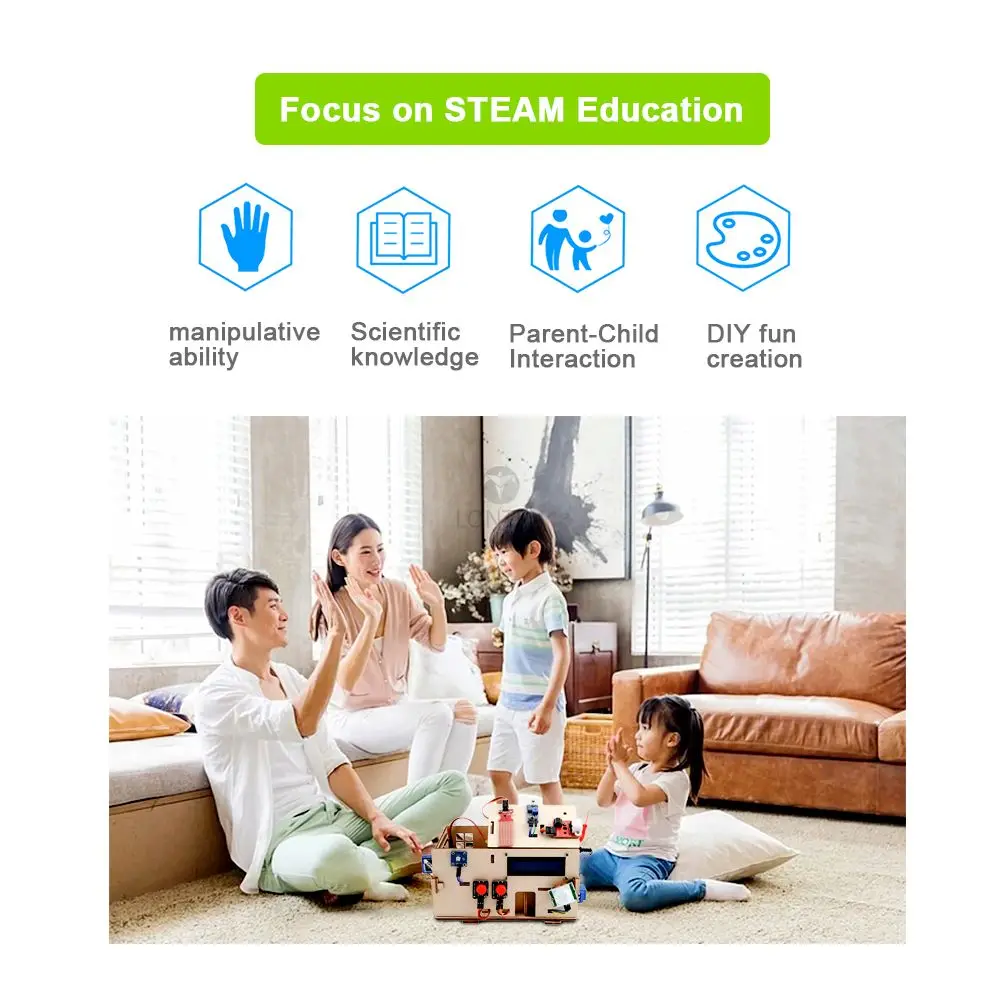 Lonten custom Smart Home Kit for Arduinos Starter Electronic Learning Kit Remote Control House DIY Project STEM Programming