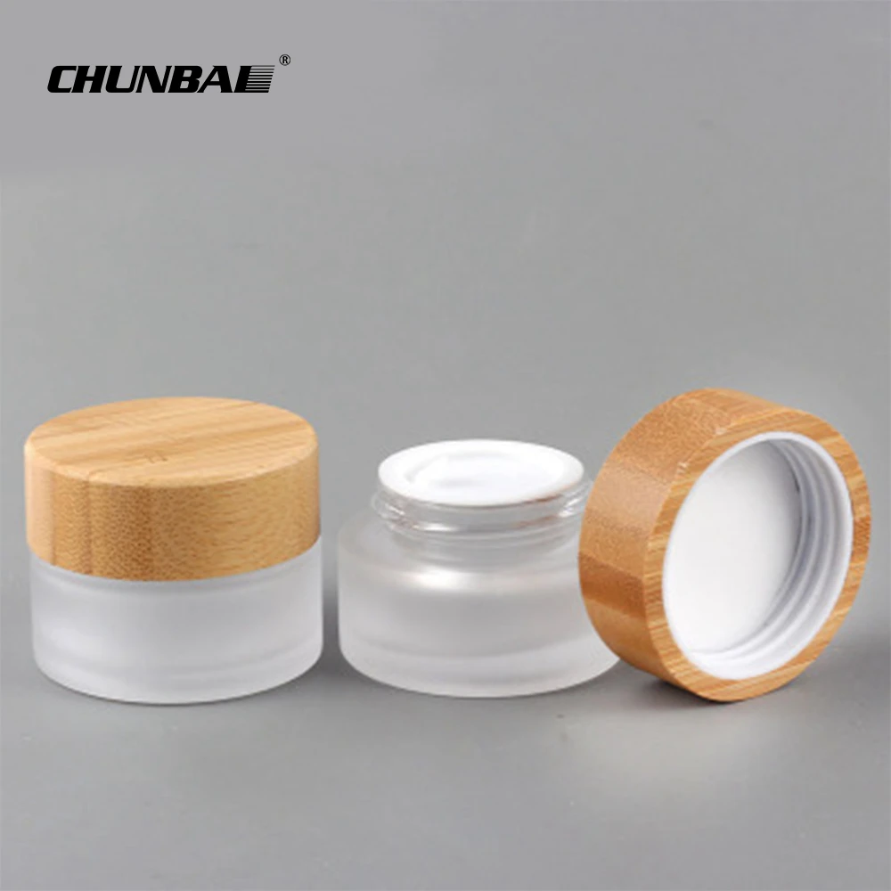 Wholesale customized bamboo cream jar 1oz 2oz 3oz 4oz 5oz 6oz spice jar bamboo