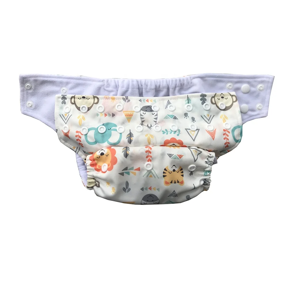 New Arrival Baby Customizable Training Swimming Nappy Washable Reusable Cloth Diaper with Printed Pattern