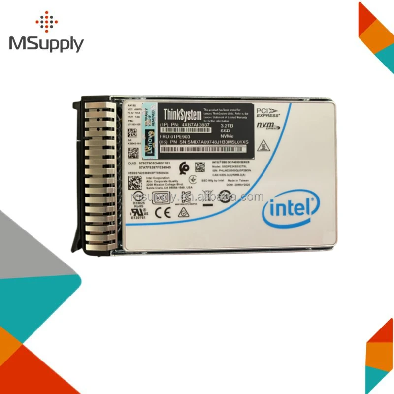 01PE903 4XB7A13937 3.2TB SSD U2 P4610 Solid State Drive SSDPE2KE032T8L NVME