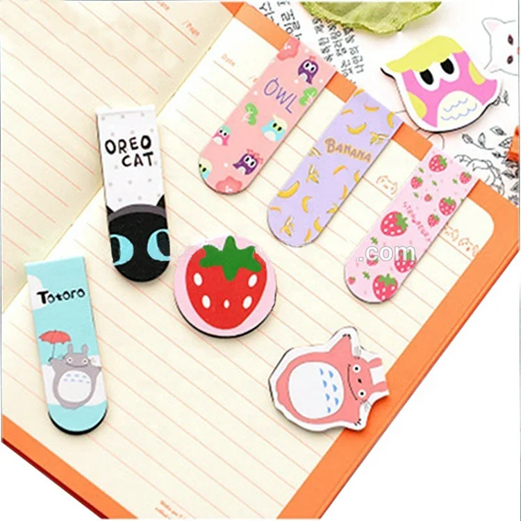 Custom Magnetic Souvenir Bookmark Wholesale Paper Advertising Magnet Bookmark with Cat Design Bookmark Magnet