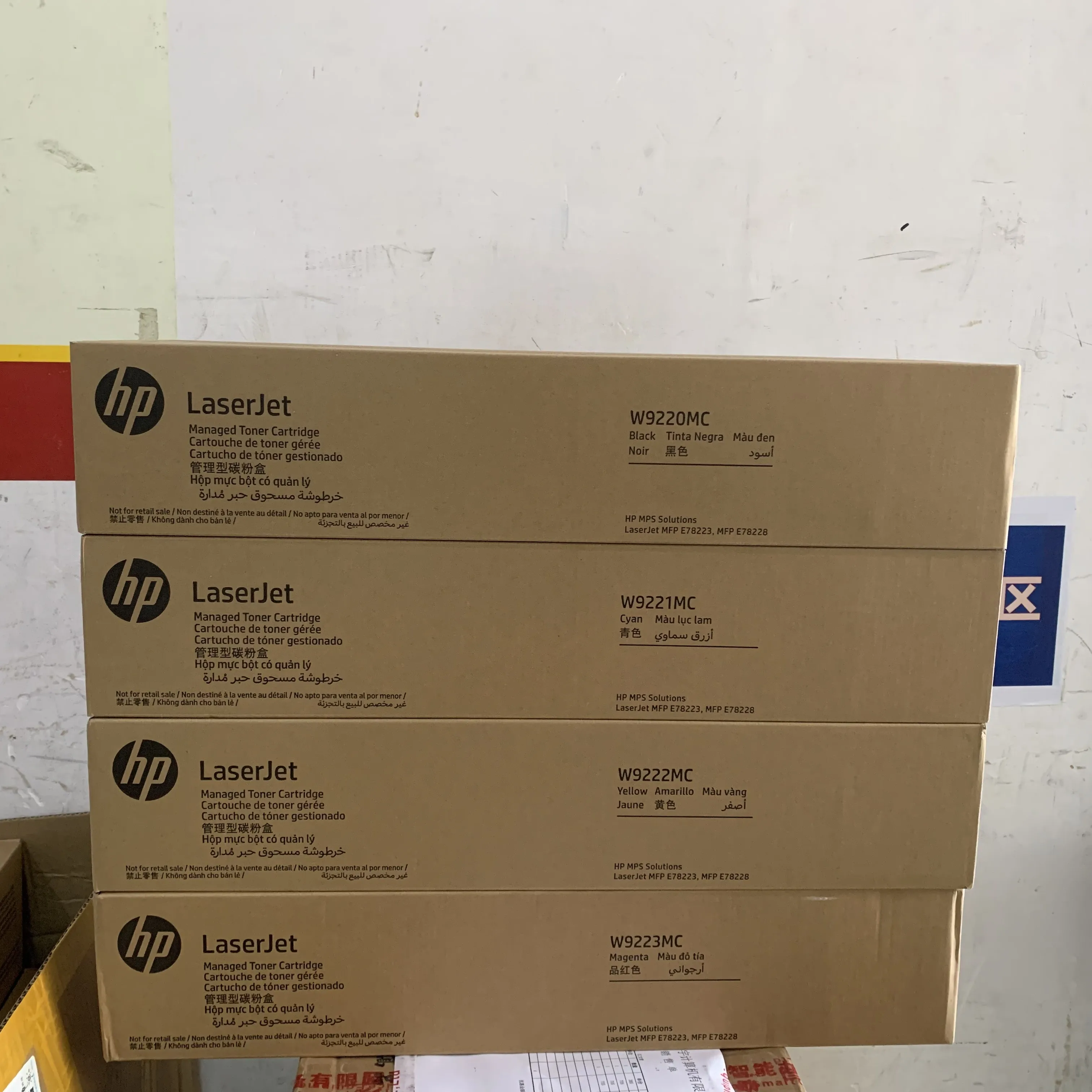 Original toner W9220MC W9221MC W9222MC W9223MC cartridge for HP Laserjet Mfp E78223 Mfp E78228 original toner refill wholesale