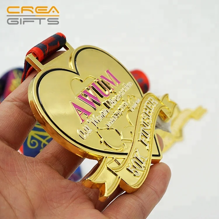Manufacturer Custom Free Art Zinc Alloy 3D Metal Award Gold Silver Award Medals