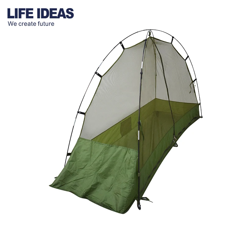 Factory Wholesale Single Foldable Portable Waterproof Anti Mosquito Zipper Outdoor Camping Net Tent