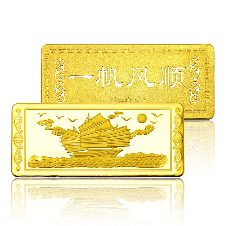 Custom Plastic 20 ounce Weight Gold Bullion Bars 24k