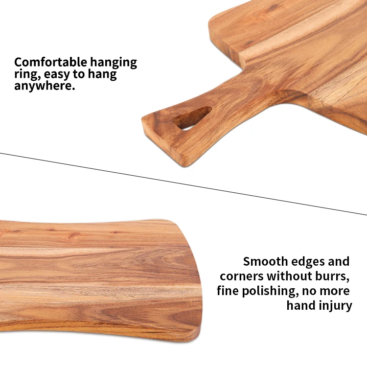 Wholesale 8 Inch Kitchen Wooden Acacia Cutting Board Acacia Wood Chopping Board With Handle
