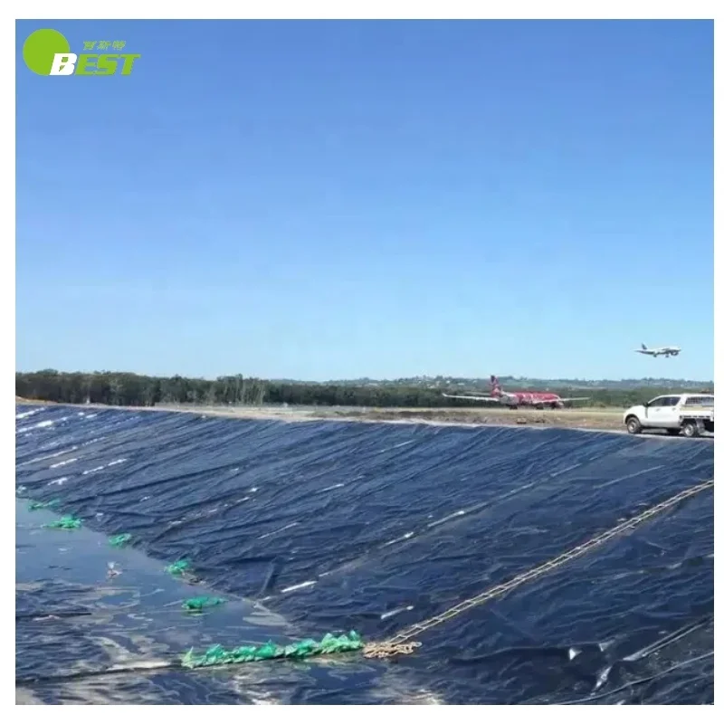 1.5 mm impermeable waterproofing liner hdpe geomembrane for landfill sewage and biogas pond anti-seepage membrane installation