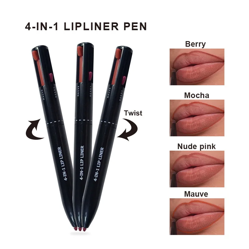 SENKA Private Label 4IN1 Makeup Pen 4 Refills Makeup  Lip Liner Lpiz De Maquillaje 4 En 1 Touch Up 4 In 1 Makeup Pen