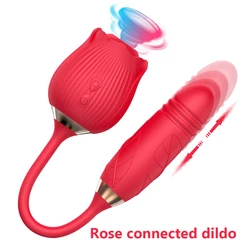 Powerful Rose Sex Toy Vibrator For Women Clitoris Nipple Clit Sucker Vacuum Stimulator Dildo Vibrators Female Toys for Adults