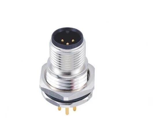 M12 90 degree plastic connectors 12pin Amphenol connector 12pin M12 Panel mount connector 12pin