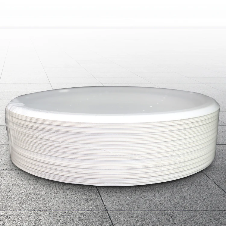 9 Inch Serving Sugarcane Bagasse Fiber Disposable Biodegradable Compostable Food Paper Dishes Plate