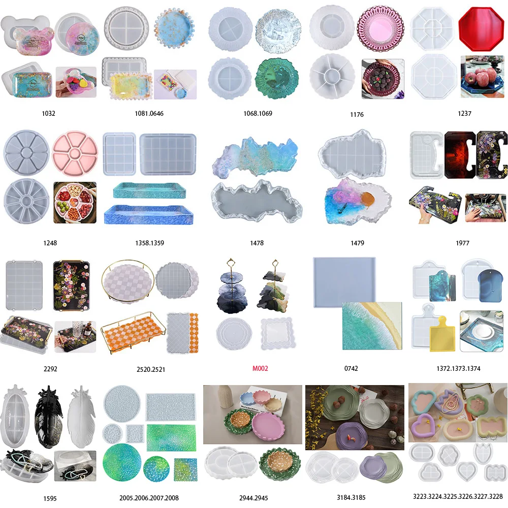 Wholesale Home Decoration DIY Fruit Plate Dish Tray Crystal Plaster Epoxy Resin Silicone Mold