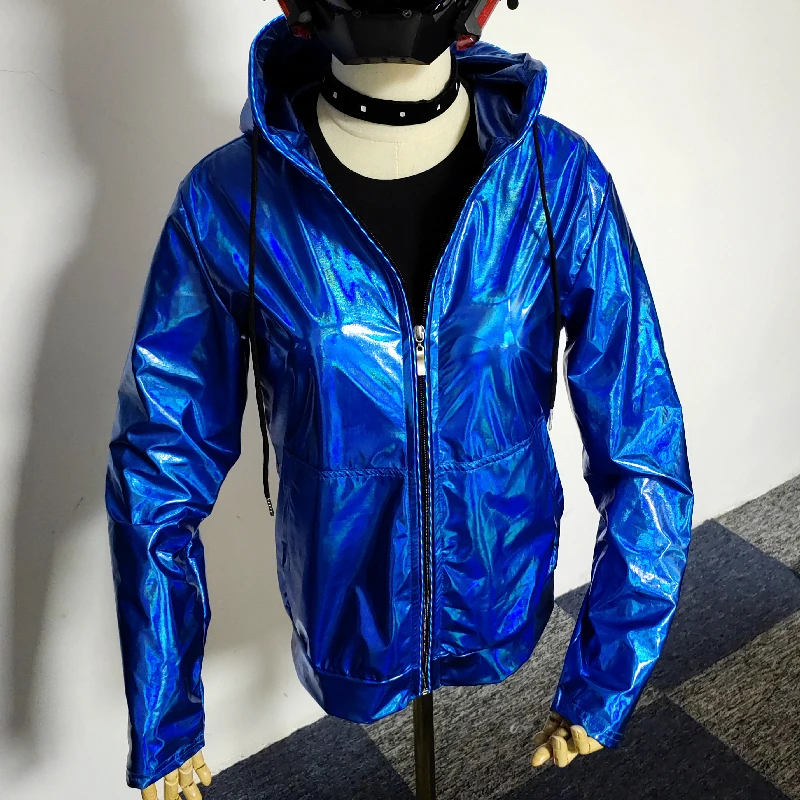 Rave party Jacket  glow in the dark jacket el wire jacket