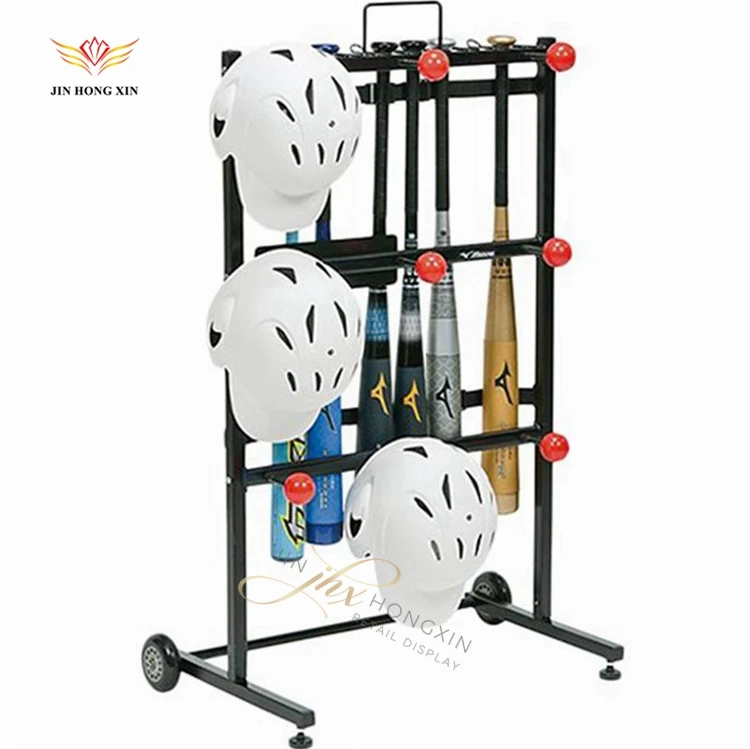 Metal Softball Bat Rack 14 Slots Fence Home Wall Mounted Shelf Outdoor Sports Equip Slugger Baseball Softball Bats Display Rack