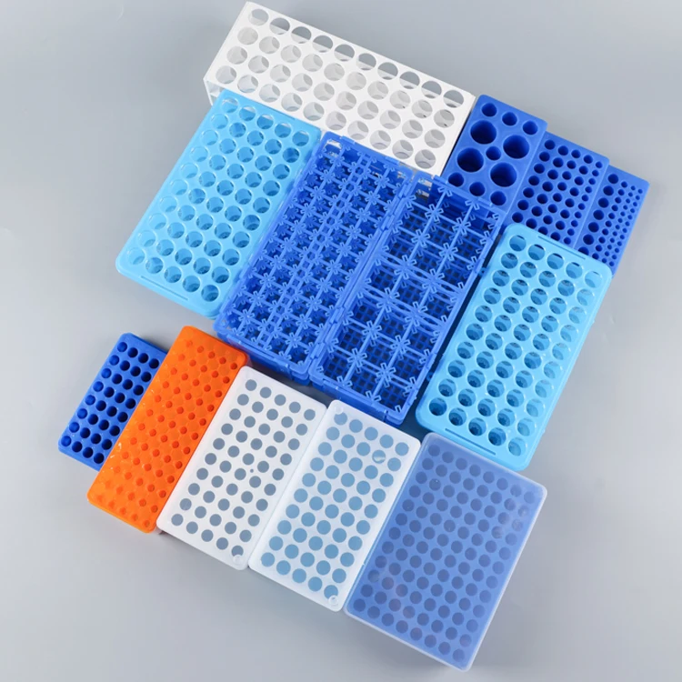 LAB EQUIPMENT plastic test Centrifuge Tube Rack 3 Levels Blue Color Micro Tube Rack