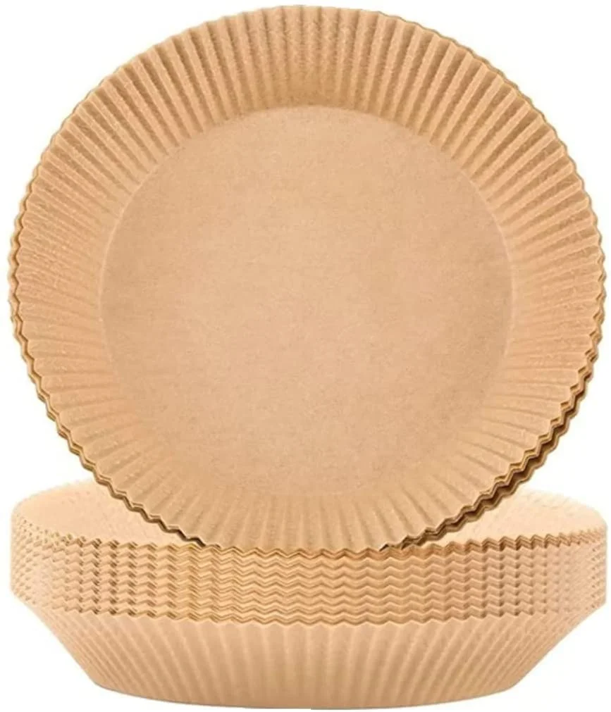 Resistant  Silicone  Air Fryer Liners  Oil-proof Coated Round Parchment Paper  Parchment for Baking Roasting