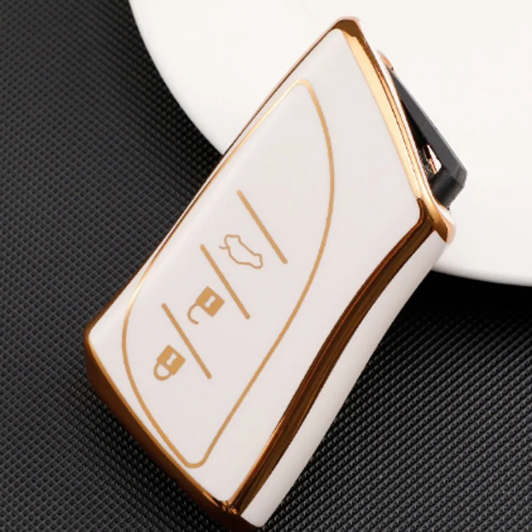 TPU Keyless 4 Buttons Smart Remote Car Key Fob Case Cover Blank For Lexus