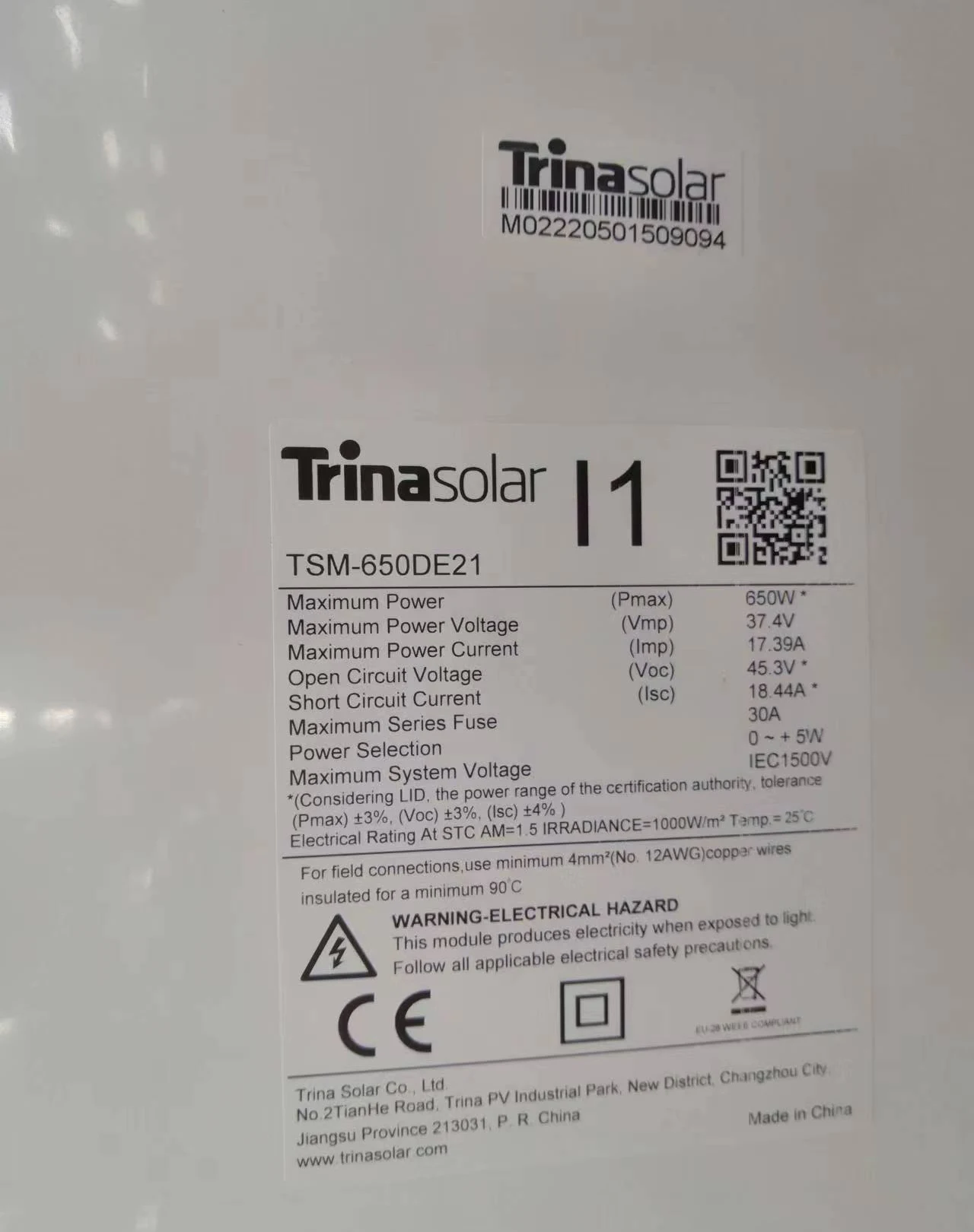Новых запасов 700w 670w 660w солнечной пластины 600 Вт Trina Vertex s панели солнечных