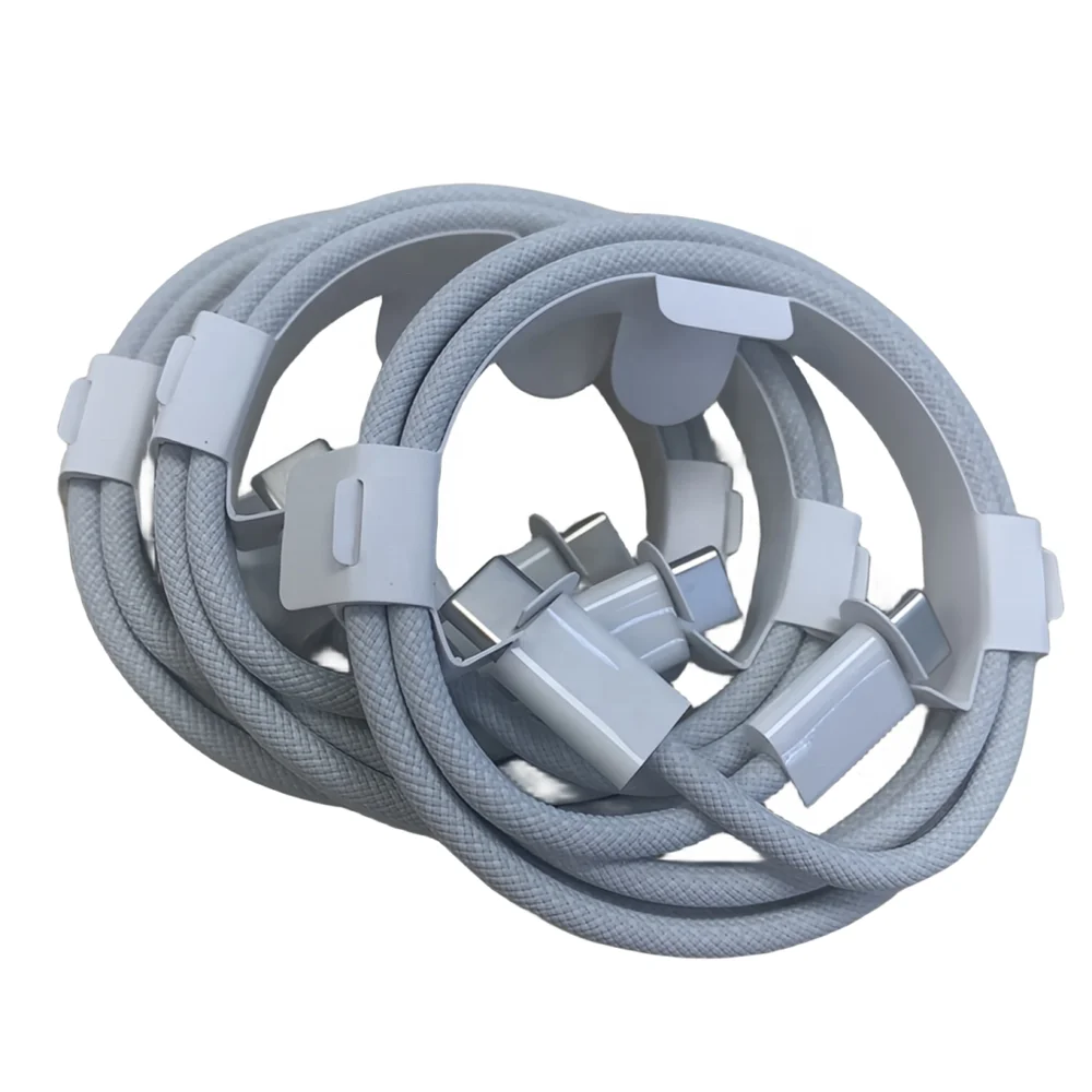 Braided 60W Dual Type C Male USB C to USB C Quik Charge Cable PD3.0 Fast Charging Data Sync PD Cable For iphone 15