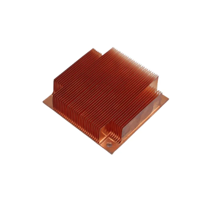 Factory custom anti-oxidation cnc machining skived fin computer cnc copper heatsink