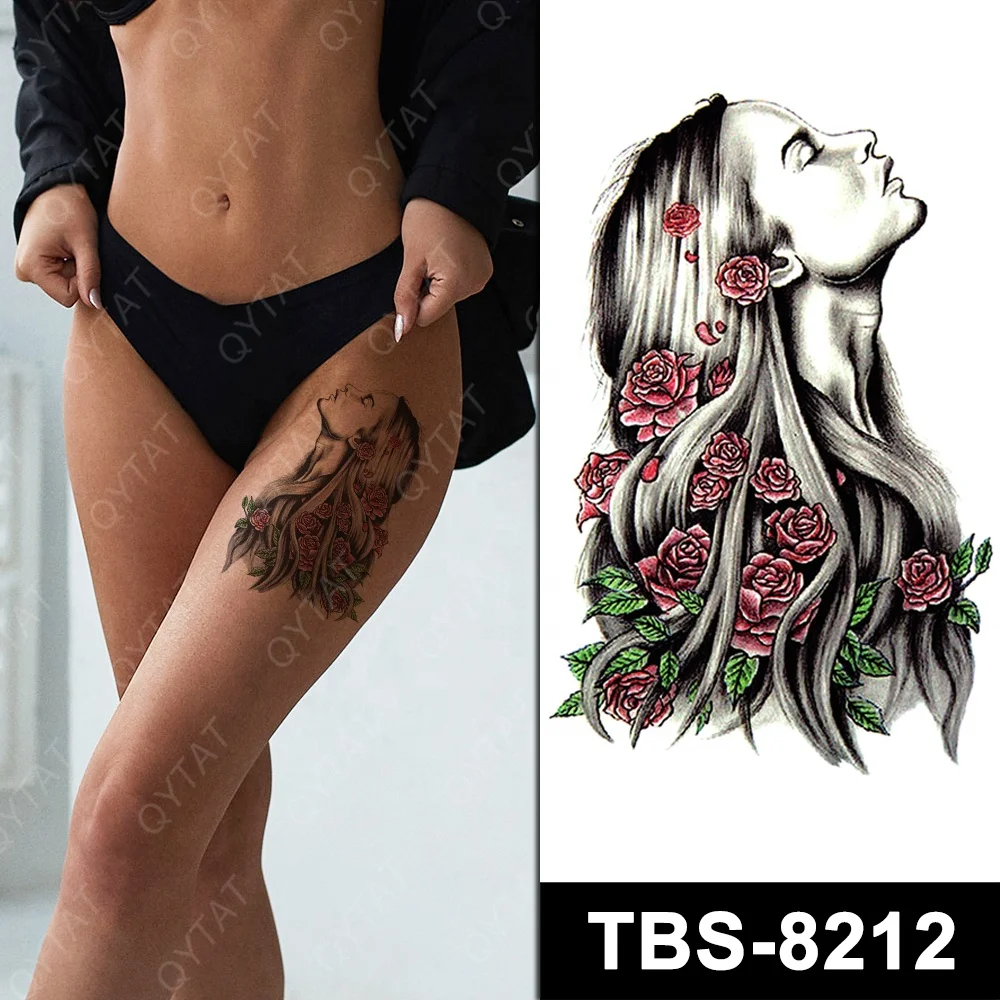 High Quality Durable Waterproof Adult Sex Naked Women Girls Charming Fake Temporary Body Tattoo Sticker Custom