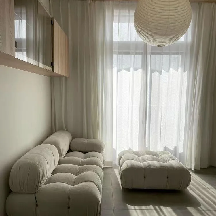 High Quality Sectional Sofa 3 Seater Boucle Fabric Sofa Set Living Room Leather couch home living room furniture