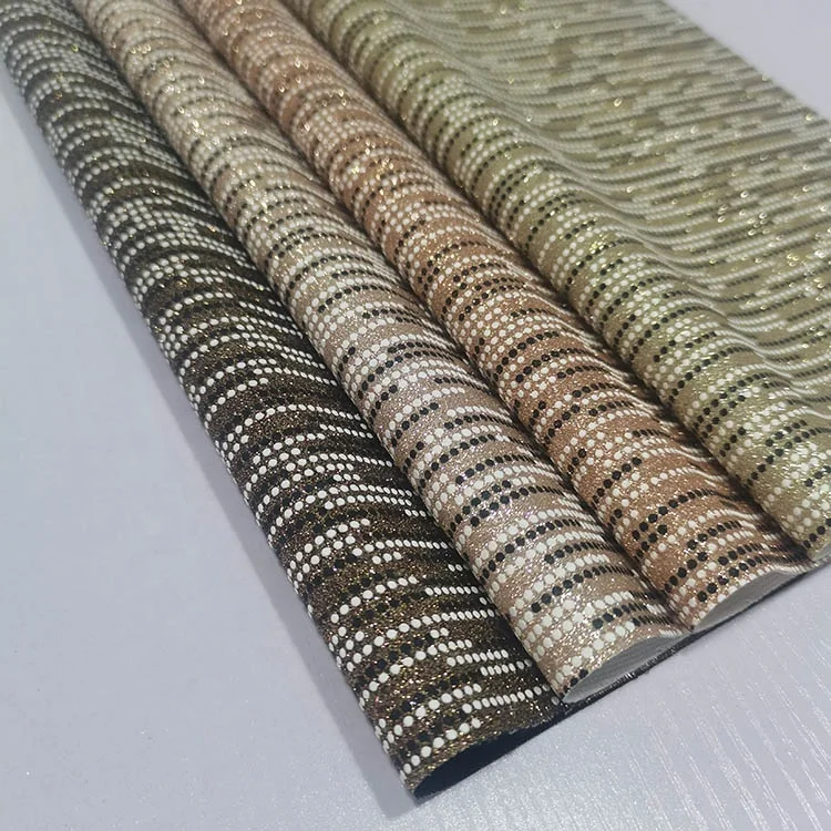 Artificial Synthetic faux PU leather shiny pretty magical printed glitter leather fabric for shoes bags