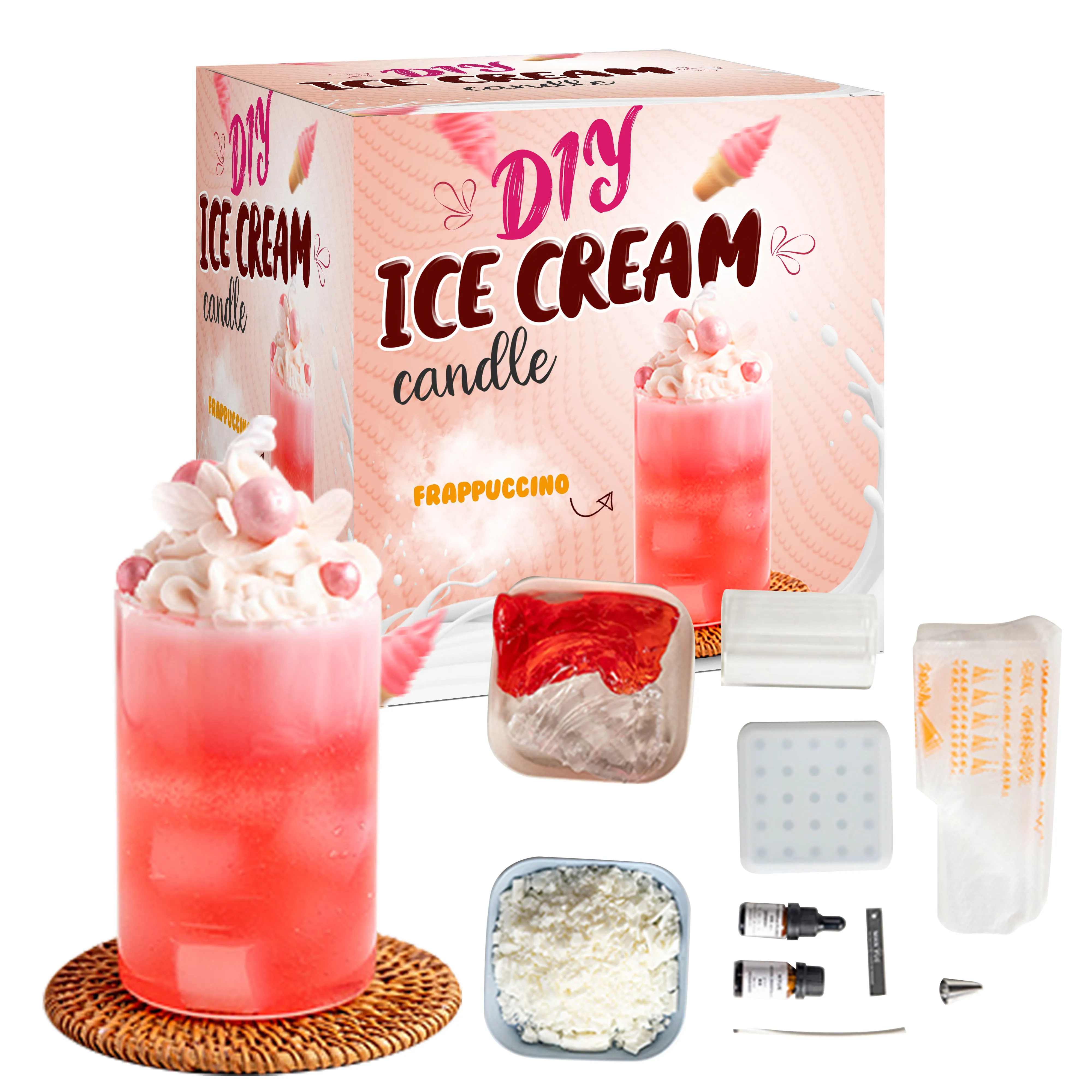 diy ice cream cute soy Wax  Candle Making Kit diy candle