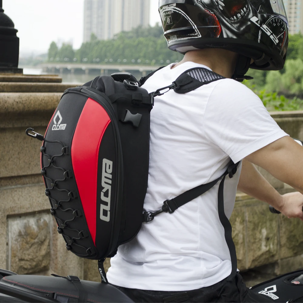 2021 New arrival Waterproof Motorcycle Tail Bag Multifunction Motorcycle Rear Seat Bag High Capacity Motorcycle Rider Backpack