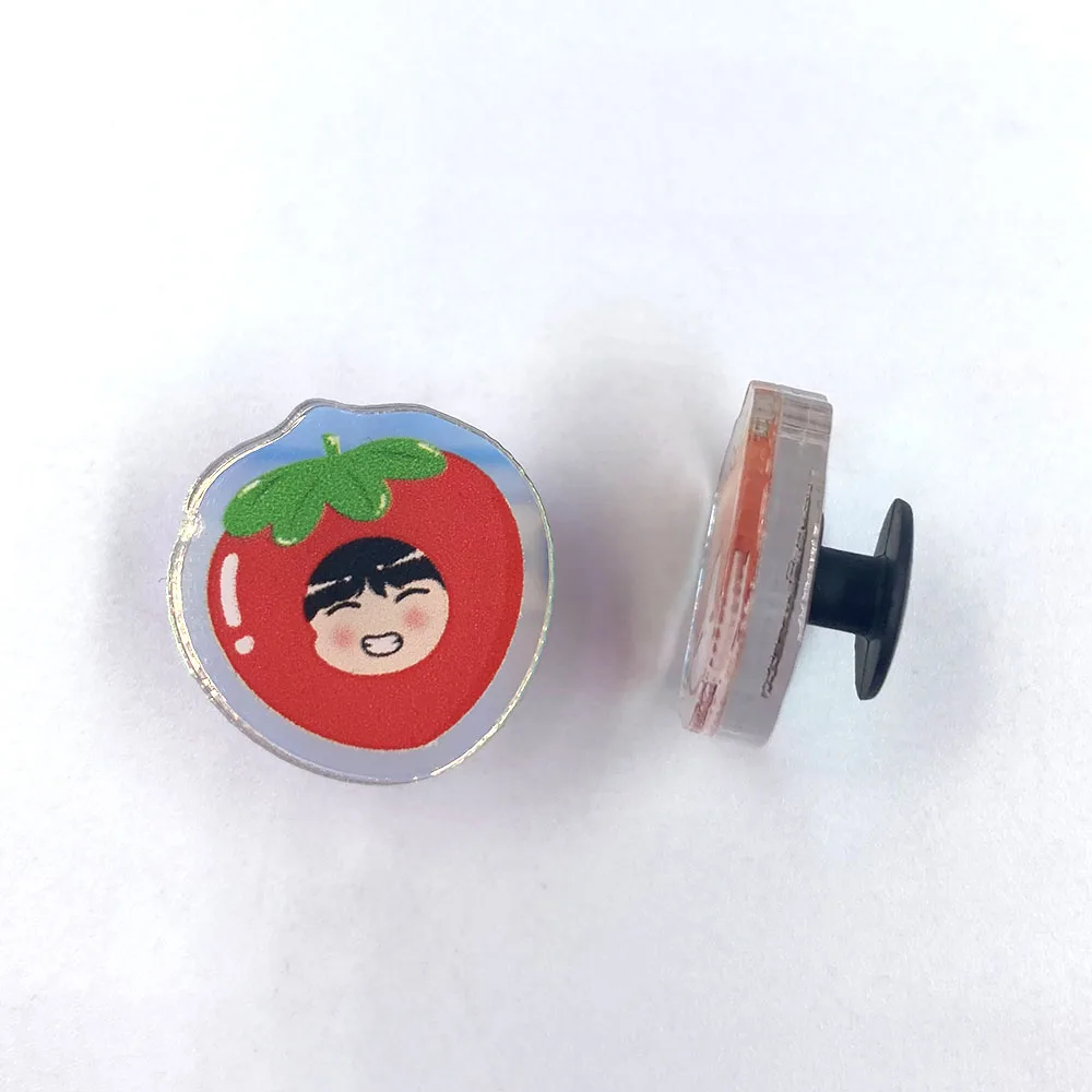 Promotional custom plastic shoe pins charm anime designs acrylic cartoon decorations charms