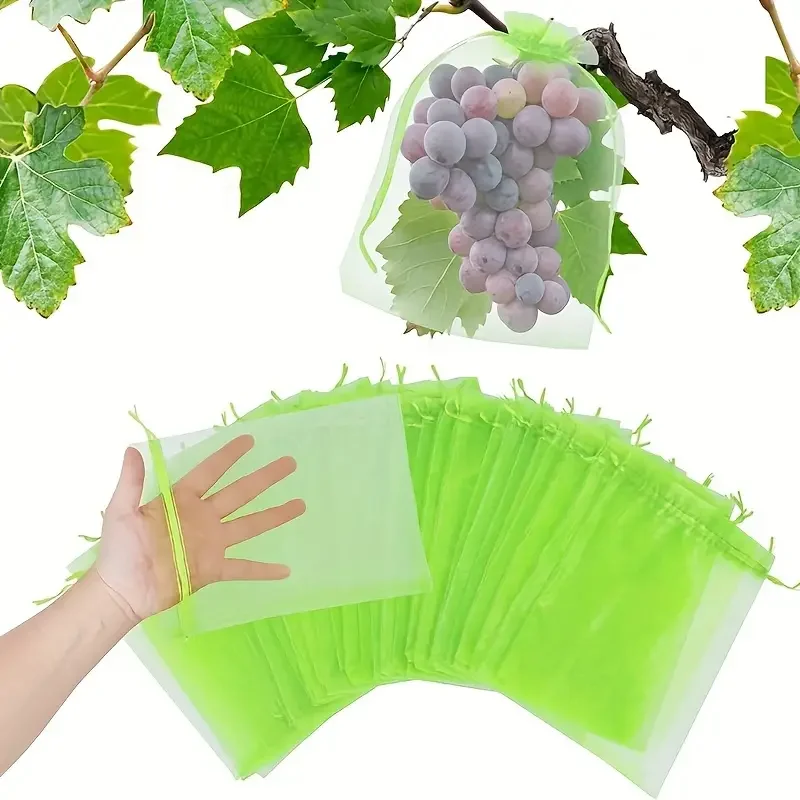 Besafe Reusable Garden Plant Fruit Protection Cover Netting Barrier Bag Drawstring Mesh Bags for Fruit Trees