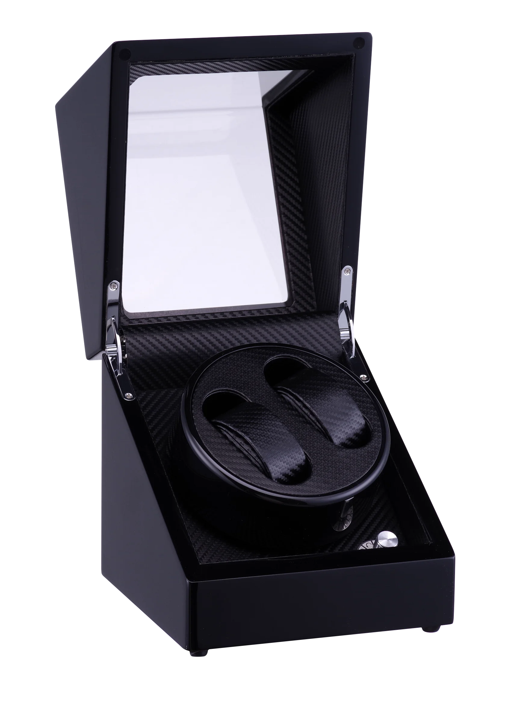 Wooden Automatic watch winder box case safe watch shaker  4 mode direction control 2 slot with open-stop,AC/BATTERY drive