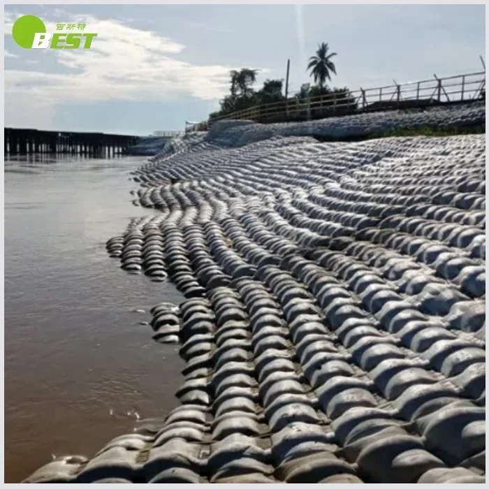 500g double-layer woven geotextile mattress for river bed reinforcement embankment flood control and water channel erosion