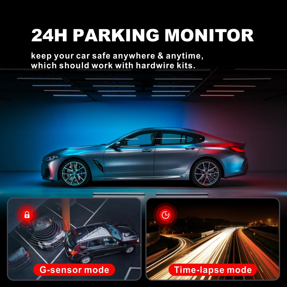 Jarvis New Arrival 3.18  Inch IPS Cam 3 channels 3 Lens Camera Car Dash WiFi DVR with GPS Black Box Driving Recorder Video