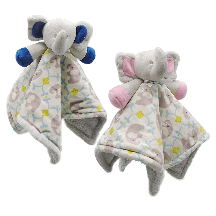 Plush super soft elephant comforter animal head blanket