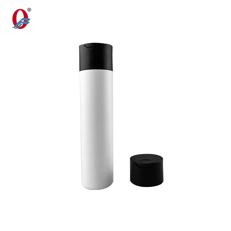 Cosmetic Containers HDPE Black Shampoo and Conditioner Bottles Flat Shoulder Plastic 250ml Cosmetic Packaging Lotion Bottle ODM