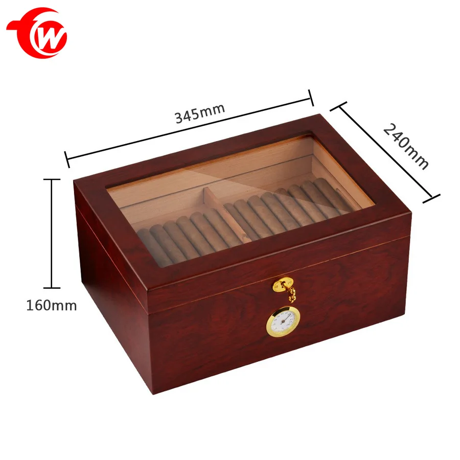 Customized  manufacturer cabinet  piano laqucer Cigar Accessories Handmade Cigar Humidor wood cigar boxes