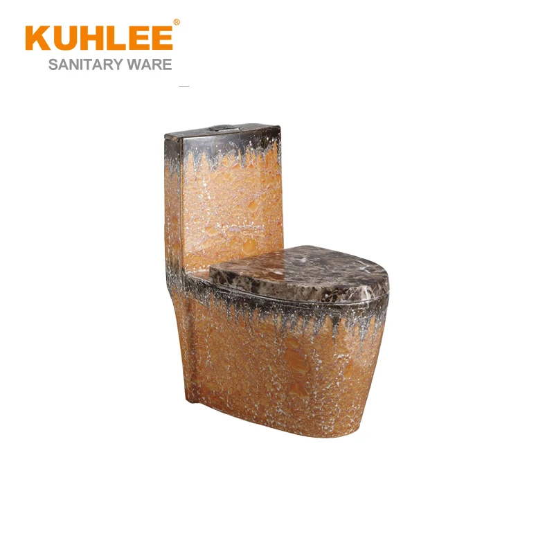 
Unique Marble Design Toilet Ceramic Sanitary Ware Bathroom WC One Piece Toilet Bowl 