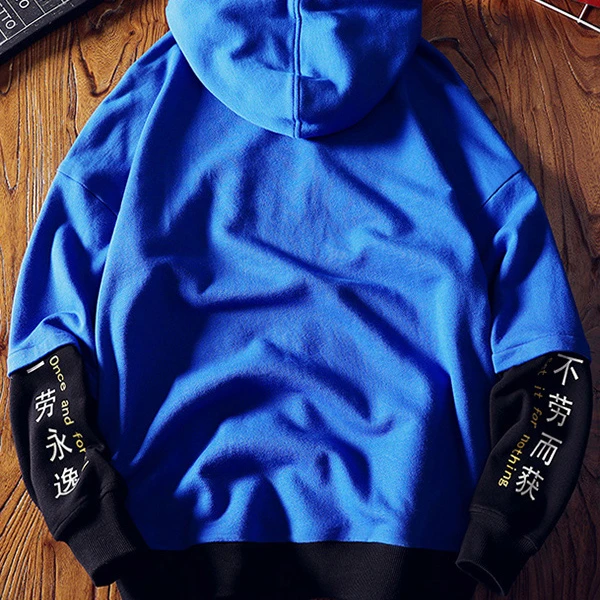 
 Мужская кофта с капюшоном, с принтом и надписью  