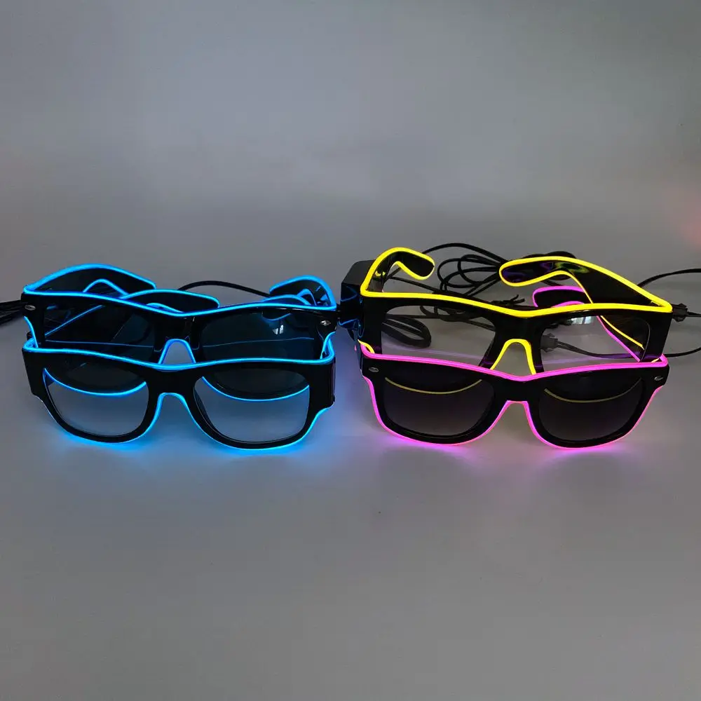 New Magic Hot sales high quality competitive price PC colorful  Control USB Rechargeable Flashing Led Glasses