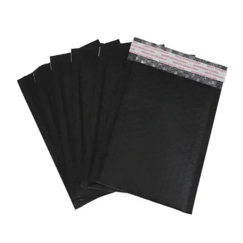 OEM Stock Eco-friendly Customize Polymailer Black Mailer Mailing Bubble Bag Packing Mailing Tear Proof Bubble Padded Envelopes