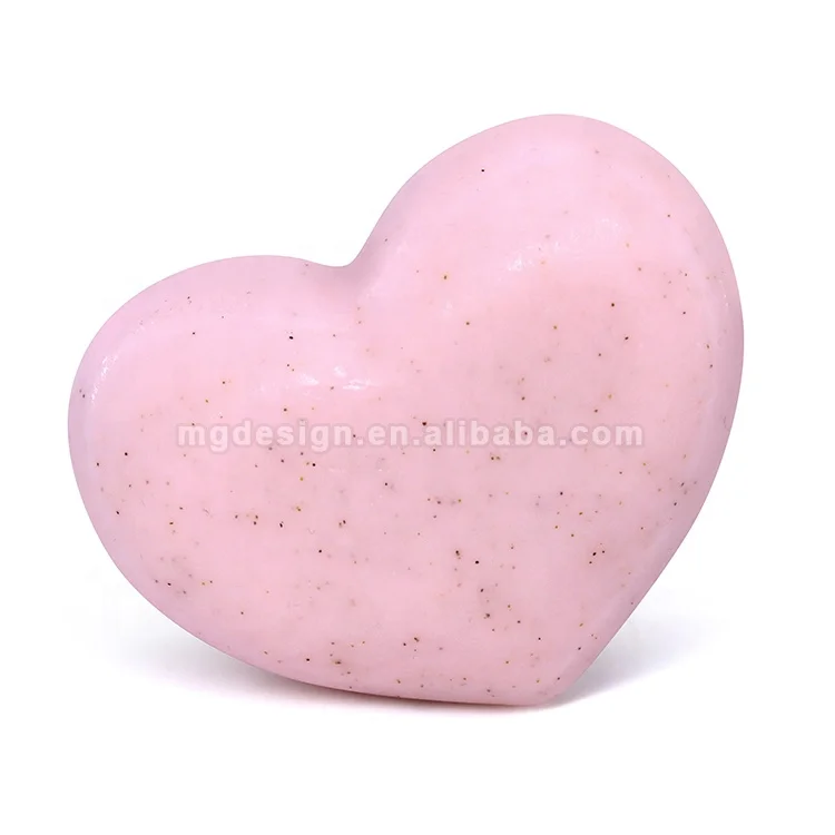 OEM Face Whitening Natural Heart Shaped Soaps Bath sea salt organic soap bar handmade