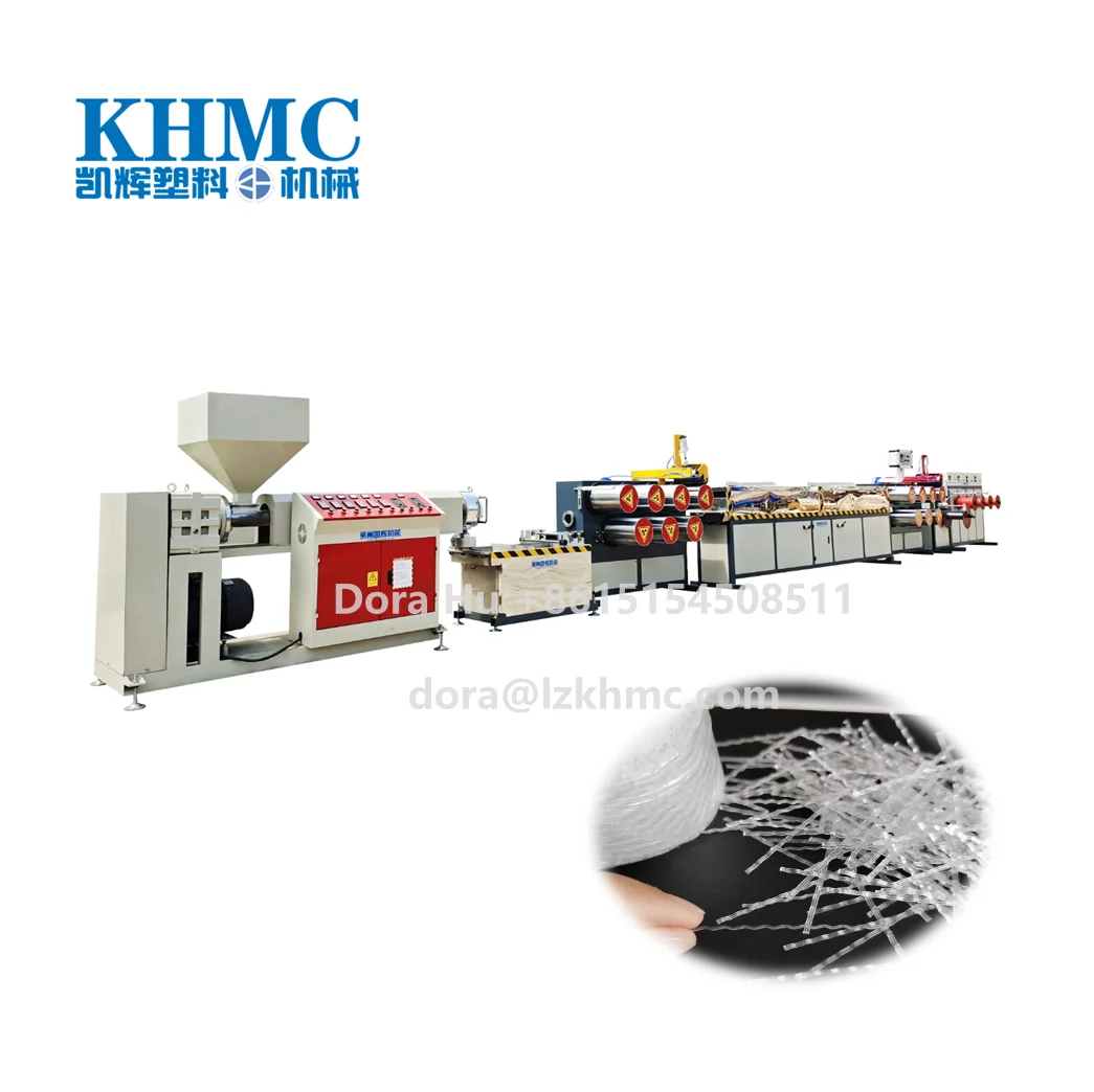 High Quality Waved PP Macro Fiber Machine Production Line/ Reinforced Fiber Extrusion Making Machine