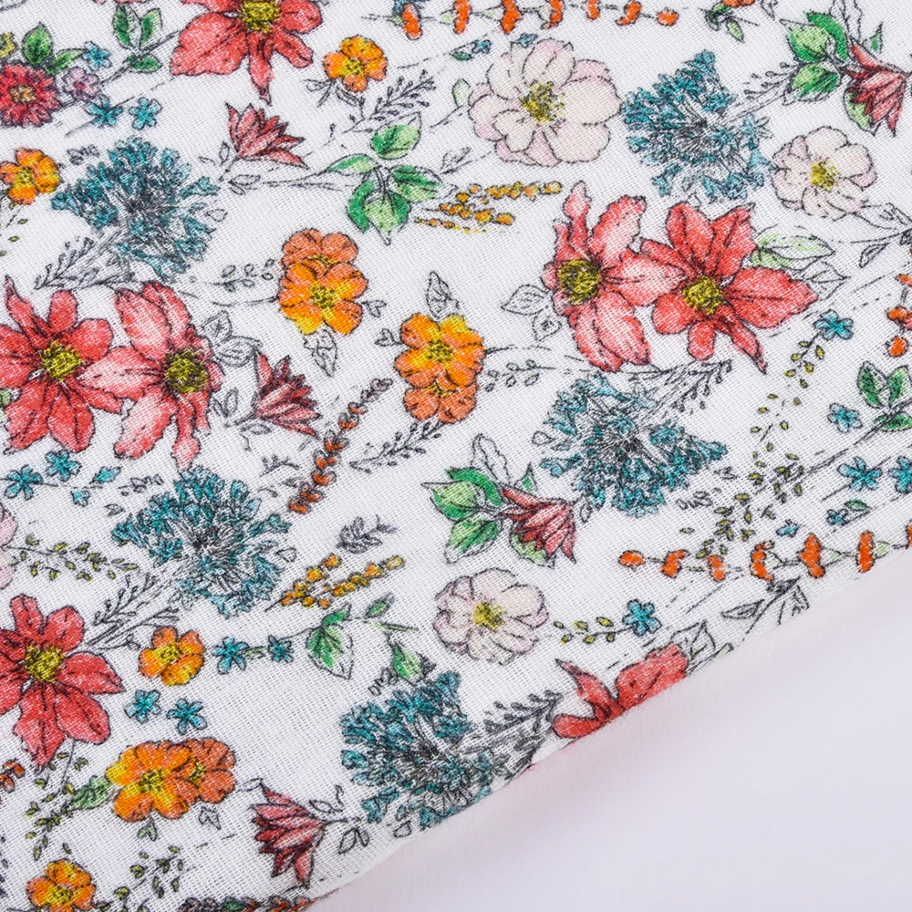 Woven Fabrics Cotton 100% Soft Digital Printing Cotton Poplin Fabric For Shirts