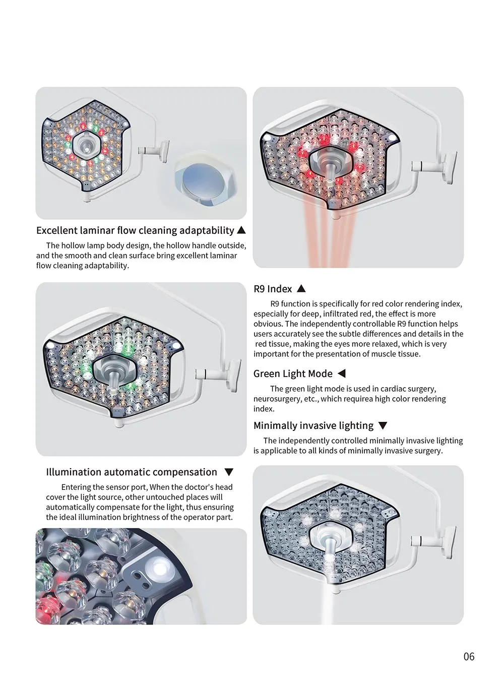 YSOT-STR78 Ysenmed Medical LED shadowlees operating lamp hospital operating theatre lamp ceilling cold light operating lamp