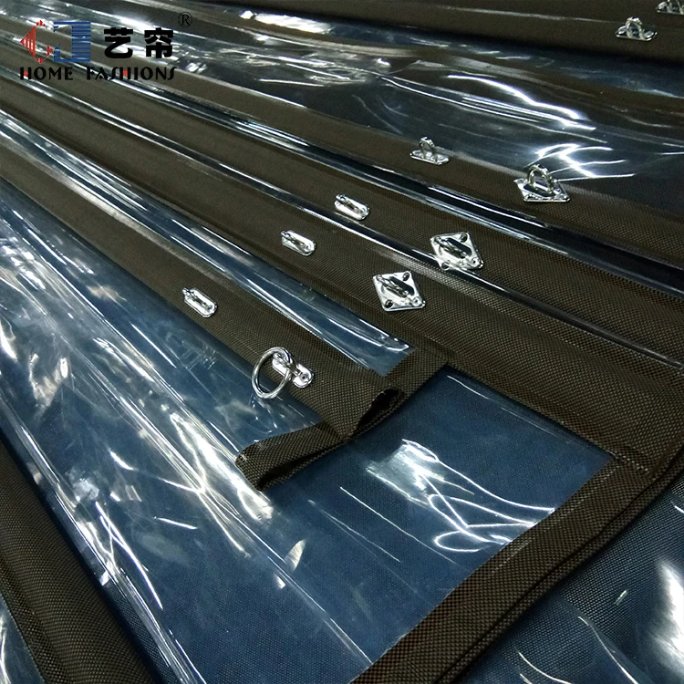 Новый дизайн, ПВХ римские шнуры Monsoon, пляжные ПВХ жалюзи, прозрачные наружные пластиковые рождественские прозрачные шторы из Гуанчжоу