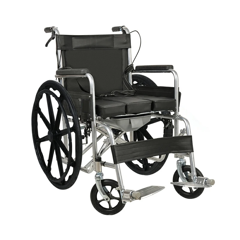 Wholesale folding commode manual wheelchair  lightweight foldable reclining wheel chairs for people with disabilities