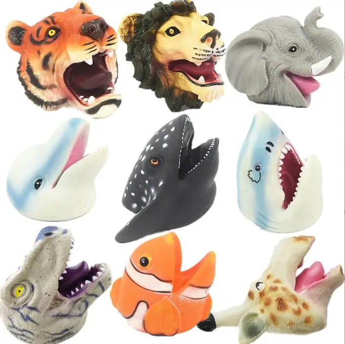 Realistic Dinosaur Hand Puppet Toys Dinosaur Costume Puppet Rubber Dinosaur Hand Puppet