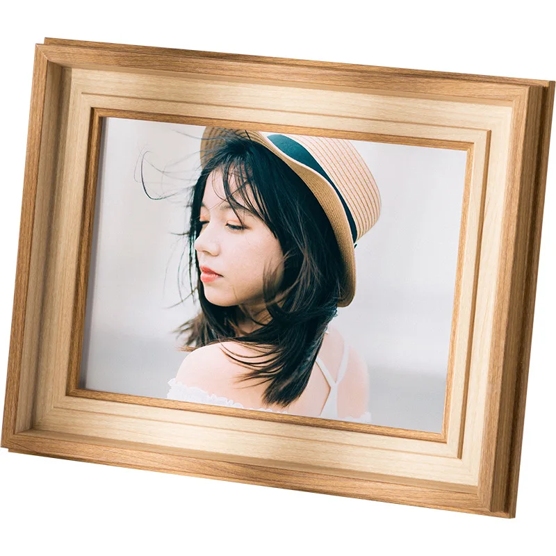 Hot Selling Simple and Beautiful Wall-mounted Desktop Ps Photo Frame Picture Wall Wood Art